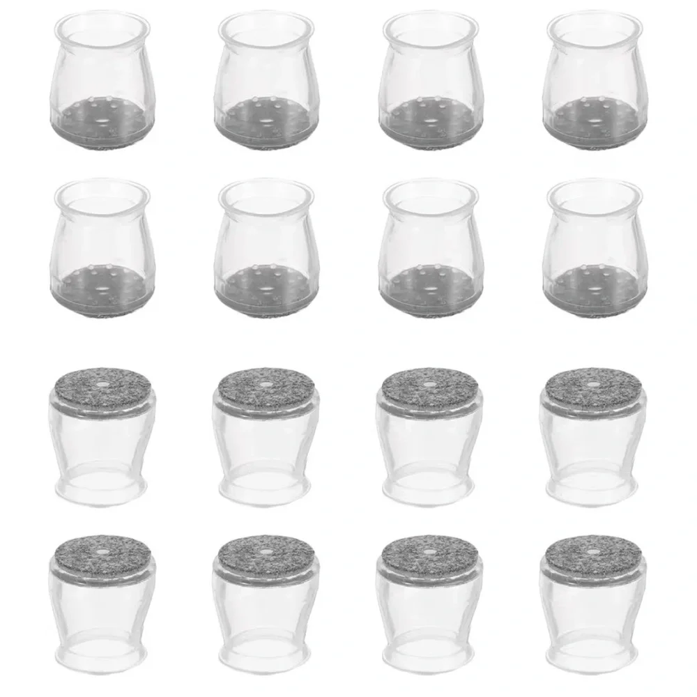 16Pcs Chair Leg Floor Protectors, Silicone Furniture Pads Non-Slip (3/4”  1-1/8”